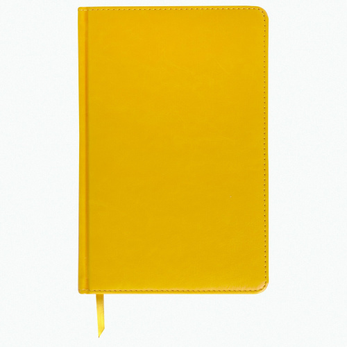 Ежедневник недатированный BRAUBERG, А5, 138х213 мм, под кожу, 160 л., желтый фото 4
