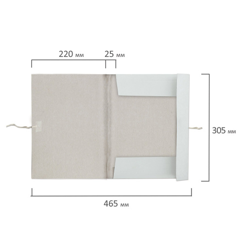 Папка для бумаг с завязками картонная мелованная BRAUBERG, 280 г/м2, до 200 л. фото 3