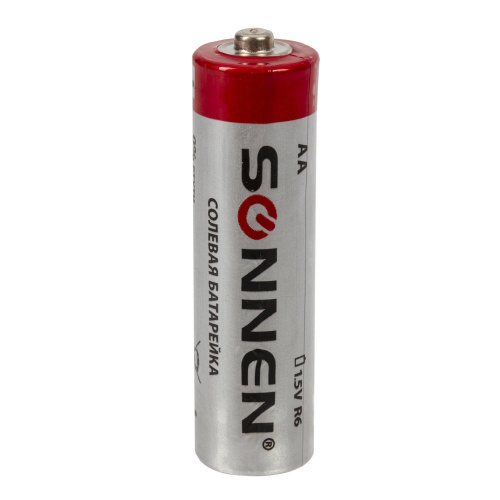 Батарейки SONNEN, АА, 4 шт., солевые, пальчиковые, в пленке фото 5