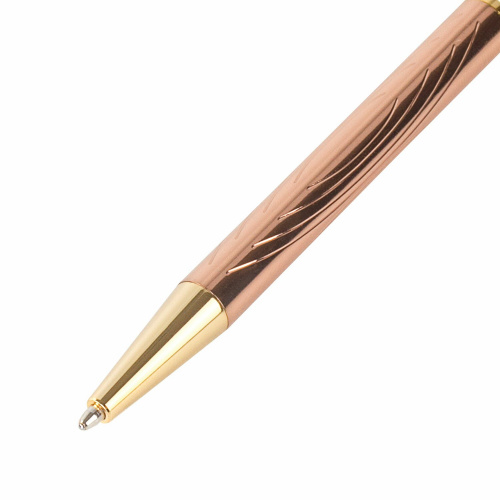 Ручка подарочная шариковая GALANT "ASTRON GOLD", корпус розовое золото, детали золотистые, синяя фото 7