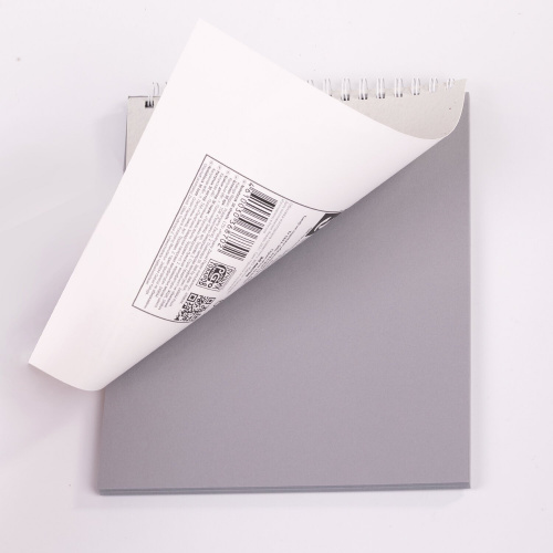 Скетчбук ПЗБМ "Роза", серая бумага 120 г/м2, 170х195 мм, 30 л., гребень, цветная фольга фото 3
