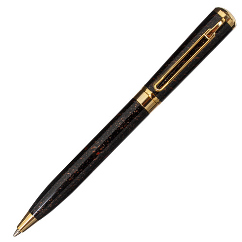 Ручка подарочная шариковая GALANT "TINTA MARBLE", корпус коричневый, золотистые детали, синяя фото 10