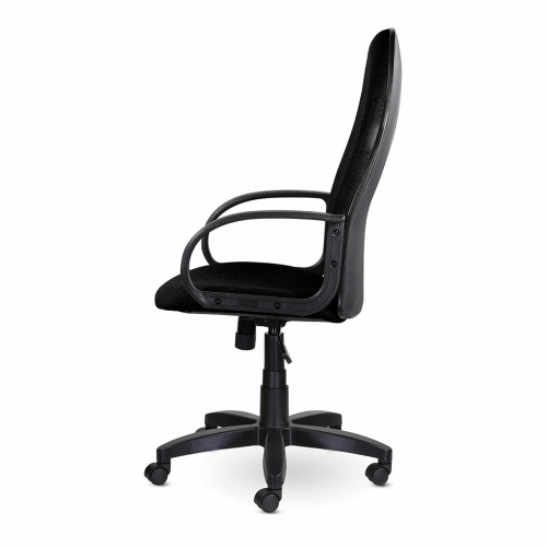 Кресло офисное BRABIX "Praktik EX-279", ткань/кожзам, черное фото 2