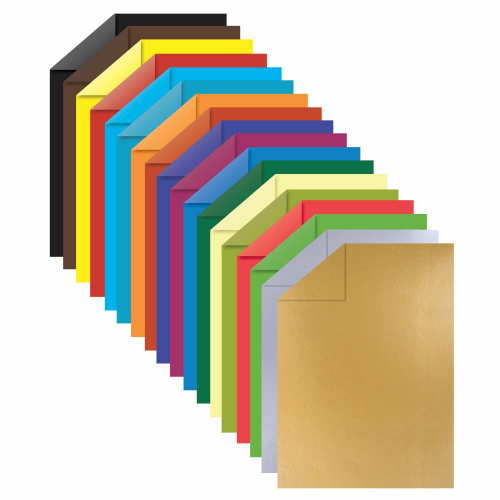 Цветная бумага  ПИФАГОР "Домик", А4, 2-сторон., 18 л., 18 цв., скоба, 200х280 мм фото 8