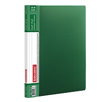 Папка BRAUBERG "Contract", с боков металлич прижимом и внутрен карманом , до 100 л., 0,7 мм, зеленая