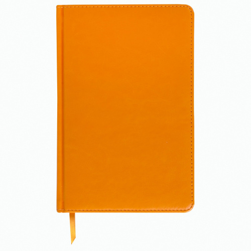 Ежедневник недатированный BRAUBERG, А5, 138х213 мм, под кожу, 160 л., оранжевый фото 2
