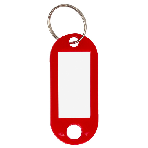 Бирки для ключей STAFF,  50 шт., длина 50 мм, инфо-окно 30х15 мм, красные фото 3