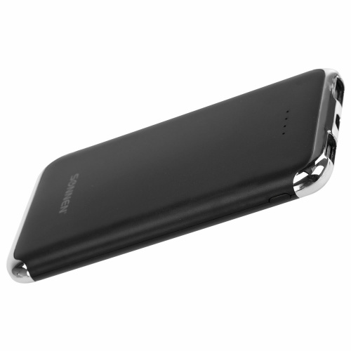 Аккумулятор внешний SONNEN, 2 USB, 6000 mAh, литий-полимерный, черный фото 6