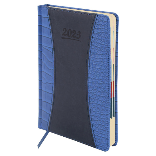 Ежедневник датированный 2023 GALANT "CombiContract", А5, 148х218 мм, темно-синий