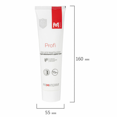 Крем защитный гидрофильный для кожи M SOLO PROFI, 100 мл, от масел, красок, смазок, извести, цемента фото 3