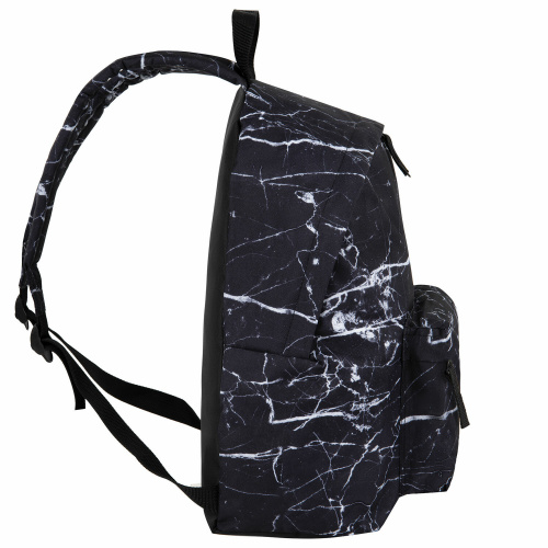 Рюкзак BRAUBERG "Black marble", 20 литров, 41х32х14 см, универсальный, сити-формат фото 2