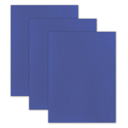 Цветной фетр для творчества ОСТРОВ СОКРОВИЩ, 400х600 мм, 3 листа, толщина 4 мм, плотный, синий фото 2