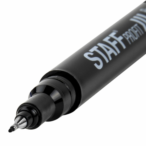 Маркер перманентный STAFF "Profit PM-105", тонкий металлический наконечник 0,5 мм, черный фото 10