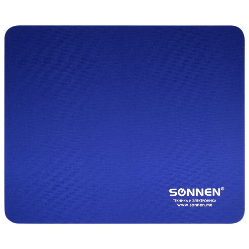 Коврик для мыши SONNEN "BLUE", 220х180х3 мм, резина, ткань фото 5