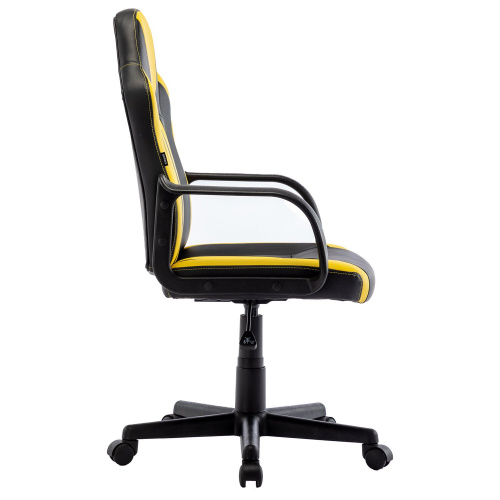 Кресло компьютерное BRABIX "Stripe GM-202", экокожа, черное/желтое фото 9
