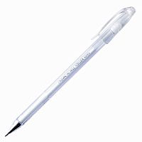 Ручка гелевая CROWN "Hi-Jell Pastel", корпус тонированный белый, линия письма 0,5 мм, белая