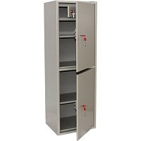 Шкаф металлический для документов BRABIX "KBS-023Т", 1253х420х350 мм, 27,5 кг, 2 отделения, сварной