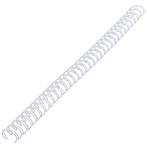 Пружины металлические для переплета BRAUBERG, 100 штук, 12,7 мм, для сшивания 80-100 листов, белые фото 5