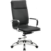 Кресло офисное BRABIX "Cube EX-523", экокожа, хром, черное