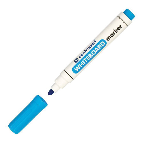 Маркер стираемый для белой доски CENTROPEN "Dry-Wipe", круглый наконечник 2,5 мм, синий фото 6