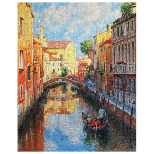 Картина по номерам ОСТРОВ СОКРОВИЩ "Солнечная Венеция", 40х50 см, на подрамнике, акрил, кисти фото 2