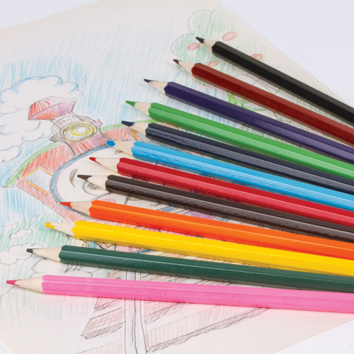 Карандаши цветные ПИФАГОР "ЭНИКИ-БЕНИКИ", 36 цветов, классические заточенные фото 6