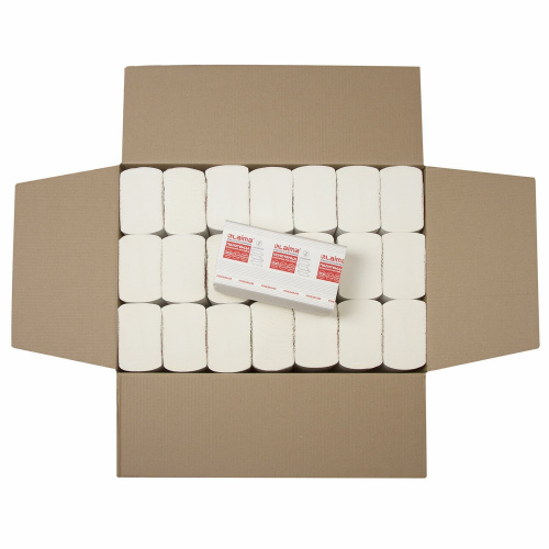 Полотенца бумажные LAIMA, 200 шт., 2-слойные, белые, 21 пачка, 24х21,6, Z-сложение фото 8