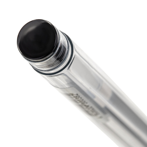 Ручка гелевая с грипом STAFF Basic Needle, линия письма 0,35 мм, черная фото 6