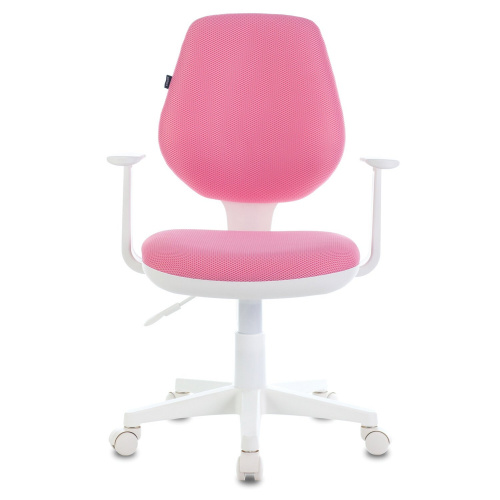 Кресло BRABIX "Fancy MG-201W", с подлокотниками, пластик белый, розовое фото 5