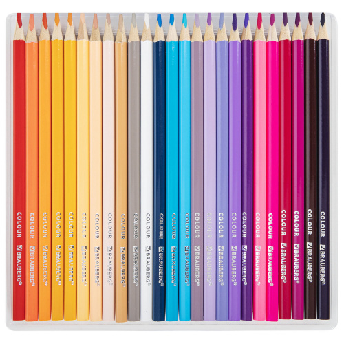 Карандаши цветные BRAUBERG MAX, 50 цв., грифель мягкий 3,3 мм, супермягкие, трехгранные фото 5