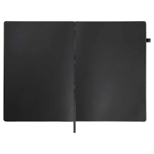 Скетчбук, черная бумага 140 г/м2 210х297 мм, 80 л., КОЖЗАМ, резинка, карман, BRAUBERG ART, черный фото 8