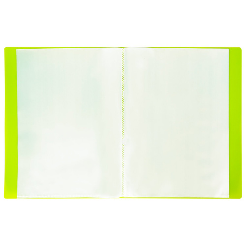 Папка 40 вкладышей BRAUBERG "Neon", 25 мм, неоновая, зеленая фото 7