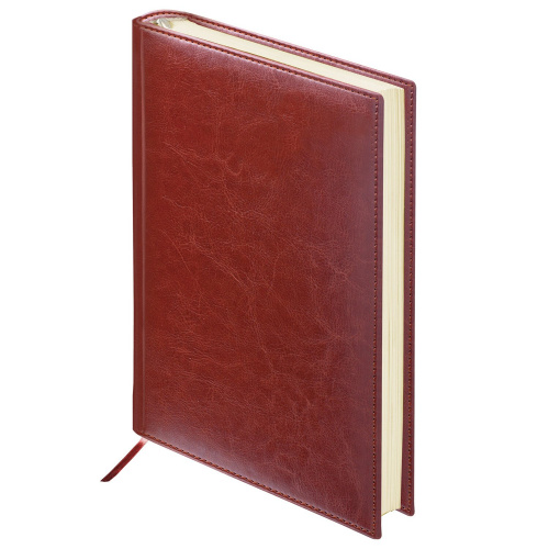 Ежедневник недатированный BRAUBERG "Imperial", А6, 100х150 мм, под кожу, 160 л., коричневый фото 7