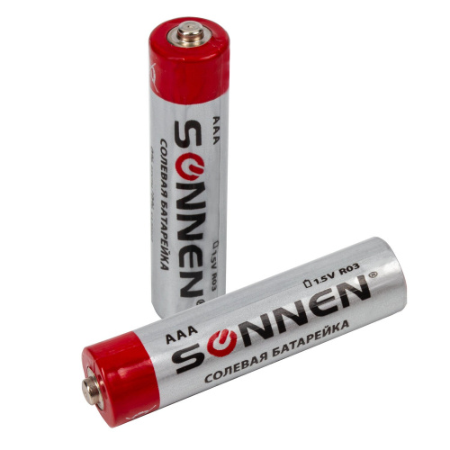 Батарейки SONNEN, AAA, 4 шт., солевые, мизинчиковые, в пленке фото 6