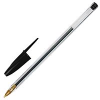 Ручка шариковая STAFF "Basic BP-01", письмо 750 метров, ЧЕРНАЯ, длина корпуса 14 см, узел 1 мм, 143737