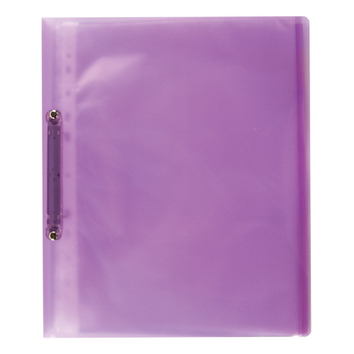 Папка для портфолио ребенка ЮНЛАНДИЯ, 2 кольца, 20 файлов, полупрозрачная фиолетовая фото 4