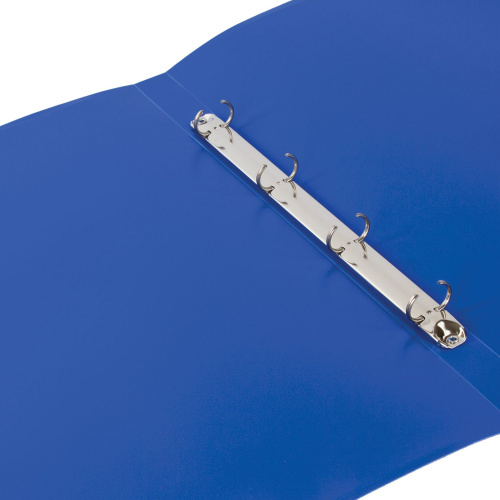 Папка на 4 кольцах BRAUBERG "Стандарт", А3, 30 мм, 0,8 мм, вертикальная, синяя фото 6
