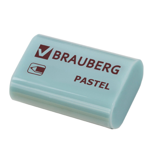 Ластик BRAUBERG "Pastel", 37х24х11мм, ассорти пастельных цветов фото 4