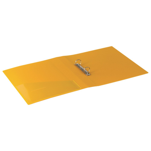 ППапка на 2 кольцах BRAUBERG "Contract", 35 мм, до 270 листов, 0,9 мм, желтая фото 4