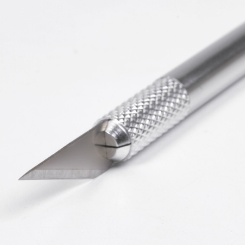 Нож макетный (скальпель) BRAUBERG "Special", 6 лезвий в комплекте, металлический корпус, блистер фото 4