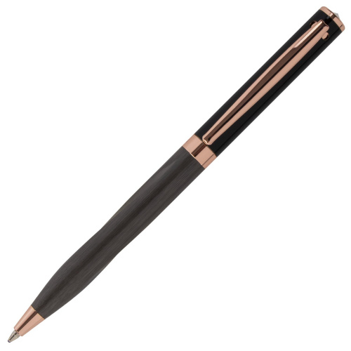 Ручка подарочная шариковая GALANT "FACTURA", корпус черный/оружейный металл, синяя фото 2