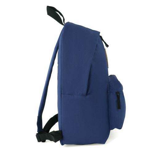 Рюкзак BRAUBERG, 20 литров, 41х32х14 см, универсальный, сити-формат, один тон, синий фото 4