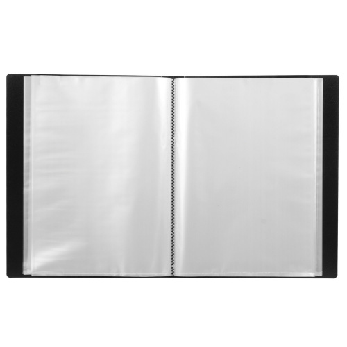 Папка BRAUBERG, 80 вкладышей,  09 мм, стандарт, черная фото 6