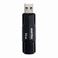Флеш-диск 32GB SMARTBUY Clue USB 2.0, черный, SB32GBCLU-K