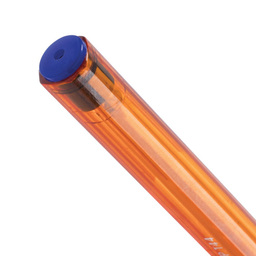 Ручка шариковая масляная BRAUBERG "Extra Glide GT Tone Orange", линия письма 0,35 мм, синяя фото 2