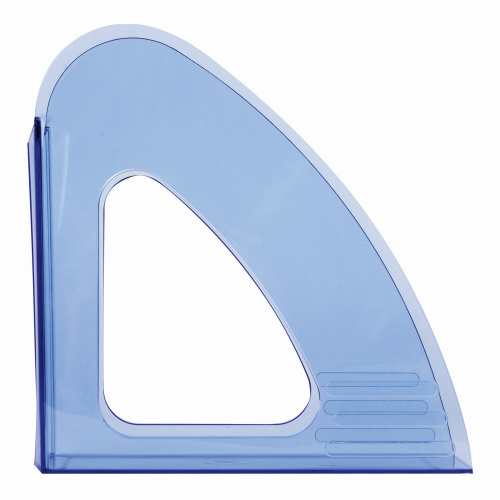 Лоток вертикальный для бумаг BRAUBERG "Delta", 240х90х240 мм, тонированный синий фото 5