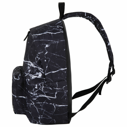 Рюкзак BRAUBERG "Black marble", 20 литров, 41х32х14 см, универсальный, сити-формат фото 4