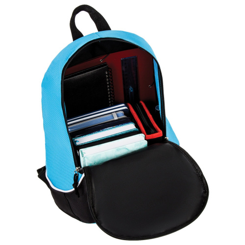 Рюкзак STAFF FLASH, 40х30х16 см, универсальный, черно-синий фото 6