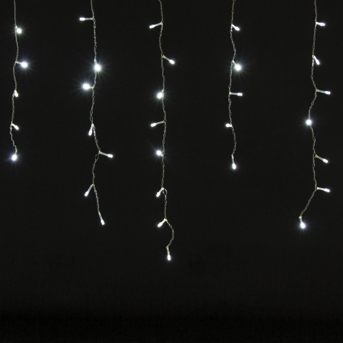 Электрогирлянда светодиодная ЗОЛОТАЯ СКАЗКА "Бахрома", 100 ламп, 2х0,5 м, холодный белый фото 3