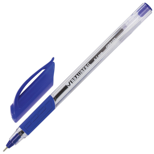 Ручка шариковая масляная с грипом BRAUBERG "Extra Glide GT", трехгранная, синяя фото 9